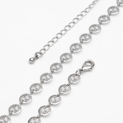 Gold Round Disc Chains 6mm, Finished Bracelet/ Anklet/ Necklace with Extender Chain, Ready to Wear (#LK-582)