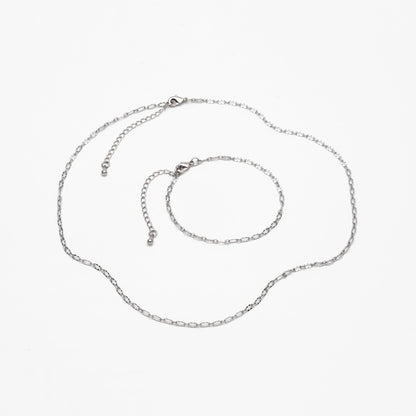 Gold/ Silver Oval Chains 2.5mm, Finished Bracelet/ Anklet/ Necklace with Extender Chain, Ready to Wear (#LK-150-2.5)