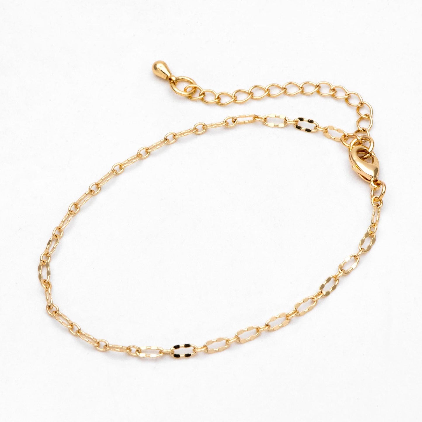 Gold/ Silver Oval Chains 2.5mm, Finished Bracelet/ Anklet/ Necklace with Extender Chain, Ready to Wear (#LK-150-2.5)