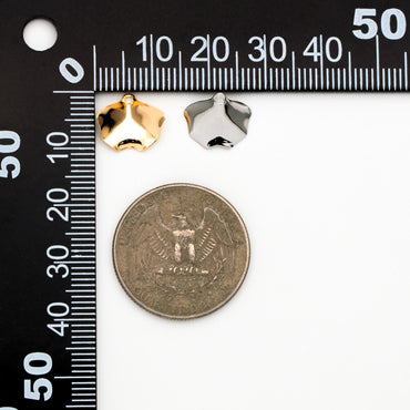 10pcs Gold/ Silver Ginkgo Leaf Charms, 18K Gold/ Rhodium plated Leaf Charm (GB-4558)