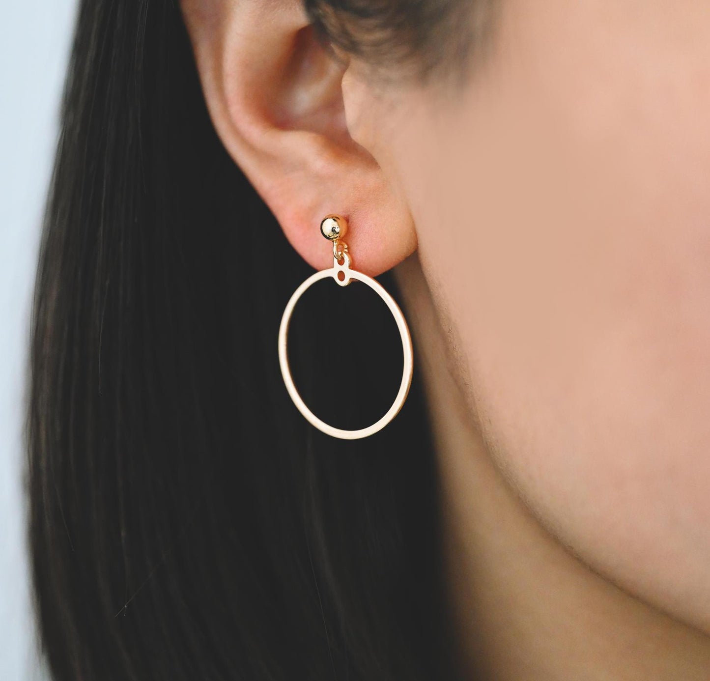 10pcs Gold/ Silver Tone Round Circle Pendants 25/ 35/ 45mm, 18K Gold/ Rhodium plated Brass, Geometric Ring Loop Hoop Charms (GB-424)