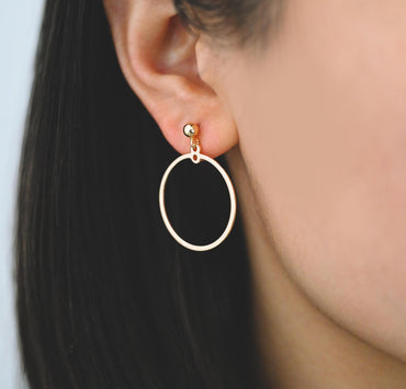 10pcs Gold/ Silver Tone Round Circle Pendants 25/ 35/ 45mm, 18K Gold/ Rhodium plated Brass, Geometric Ring Loop Hoop Charms (GB-424)