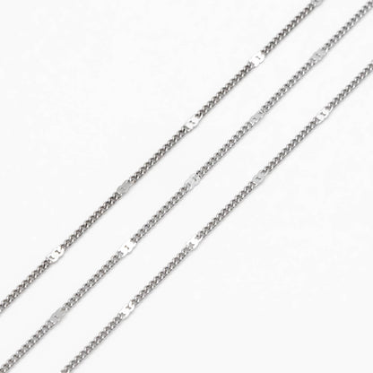 Dainty Gold/ Rhodium plated Brass Curb Chains, 1.3mm Delicate Thin Chains with 1.8mm Flat Links (#LK-128)/ 1 Meter=3.3 ft