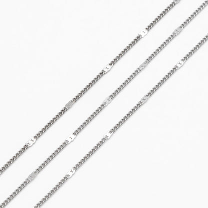 Dainty Gold/ Rhodium plated Brass Curb Chains, 1.3mm Delicate Thin Chains with 1.8mm Flat Links (#LK-128)/ 1 Meter=3.3 ft