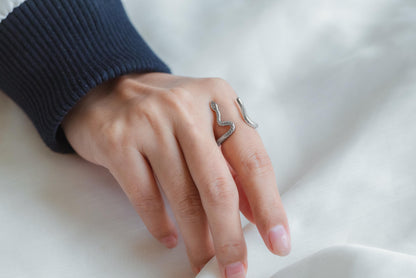 4pcs CZ Pave Gold/ Silver Tone Snake Ring, Open Serpent Ring, Reptile Adjustable Band Ring, Punk Animal Jewelry, Fashion Jewelry (#GB-4501)