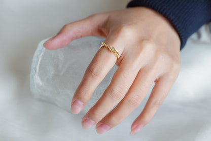 4pcs CZ Pave Gold/ Silver Tone Eye Ring, Bar Ring, Thin Ring, Everyday Ring, Fashion Rings, Dainty Rings, Adjustable Ring (#GB-4623)