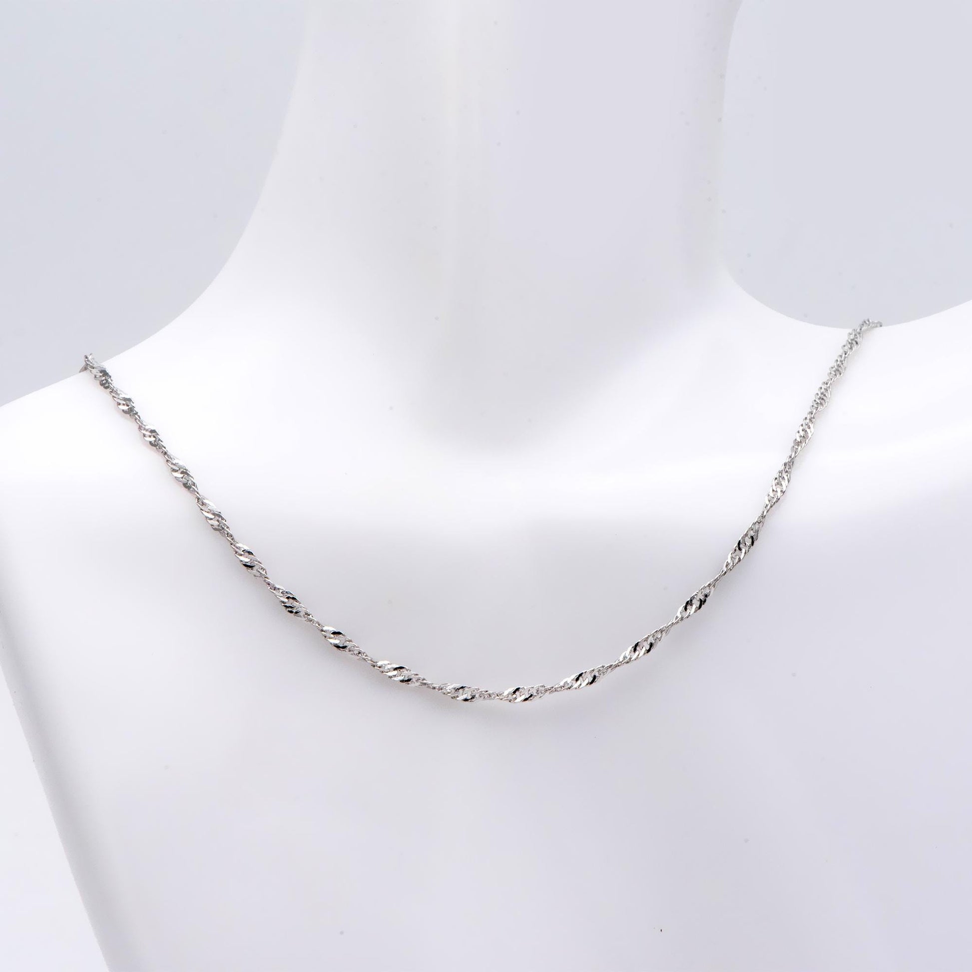 Gold/ Silver/ Rose Gold Twisted Chains 1.8mm, Flat Curb Chain Findings (#LK-427)/ 1 Meter=3.3 ft