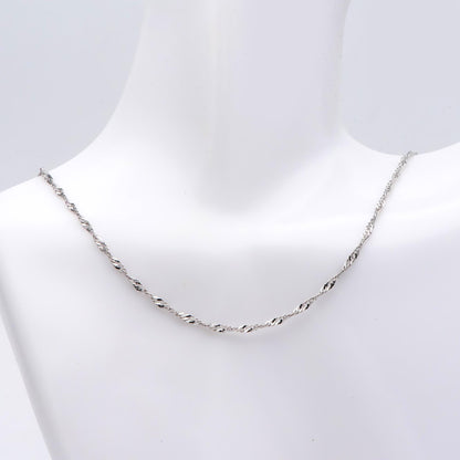 Gold/ Silver/ Rose Gold Twisted Chains 1.8mm, Flat Curb Chain Findings (#LK-427)/ 1 Meter=3.3 ft