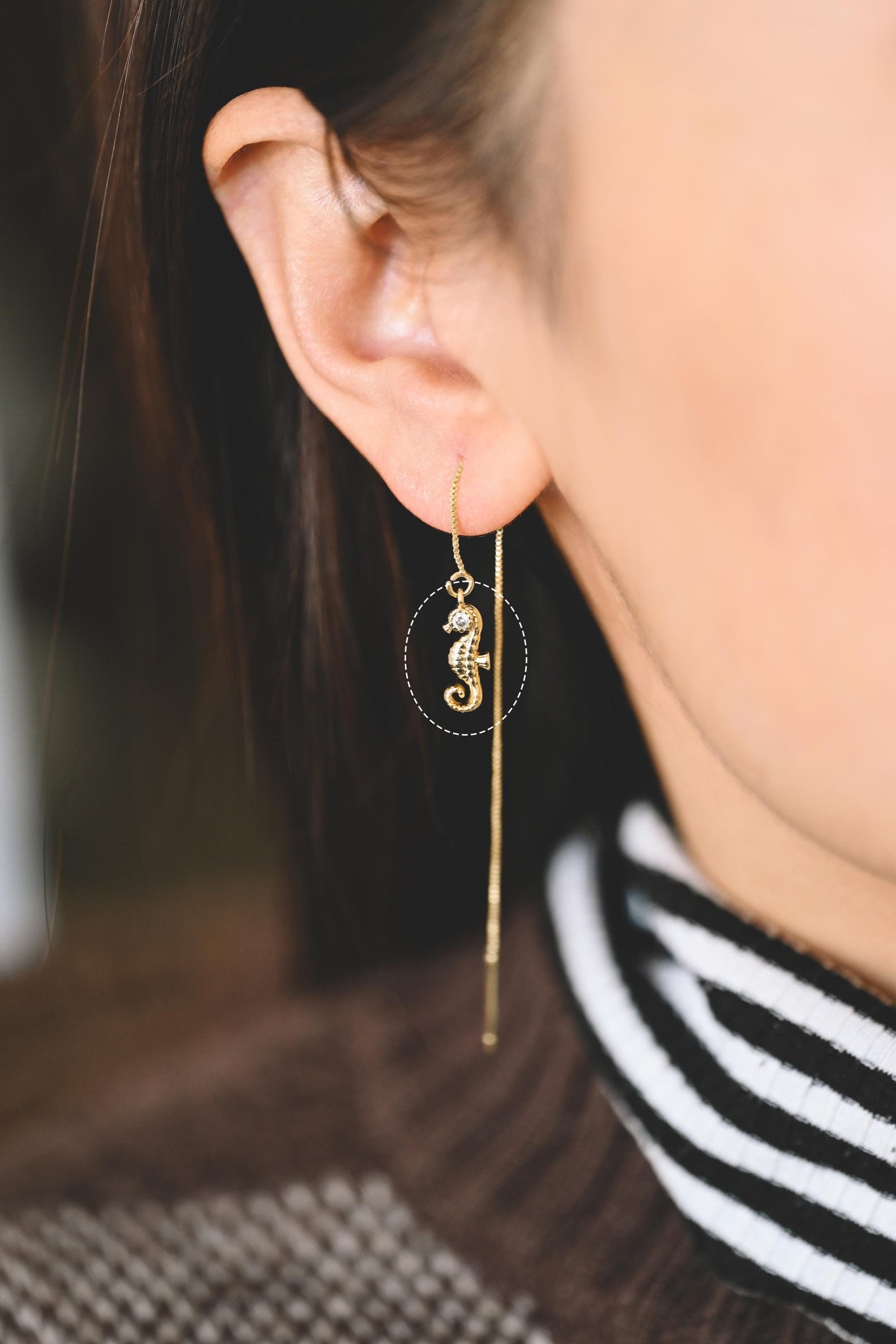 4pcs CZ Pave Seahorse Charm, Hippocampus Pendants for Necklace/ Earrings, DIY Supplies Wholesale (GB-3781-E)