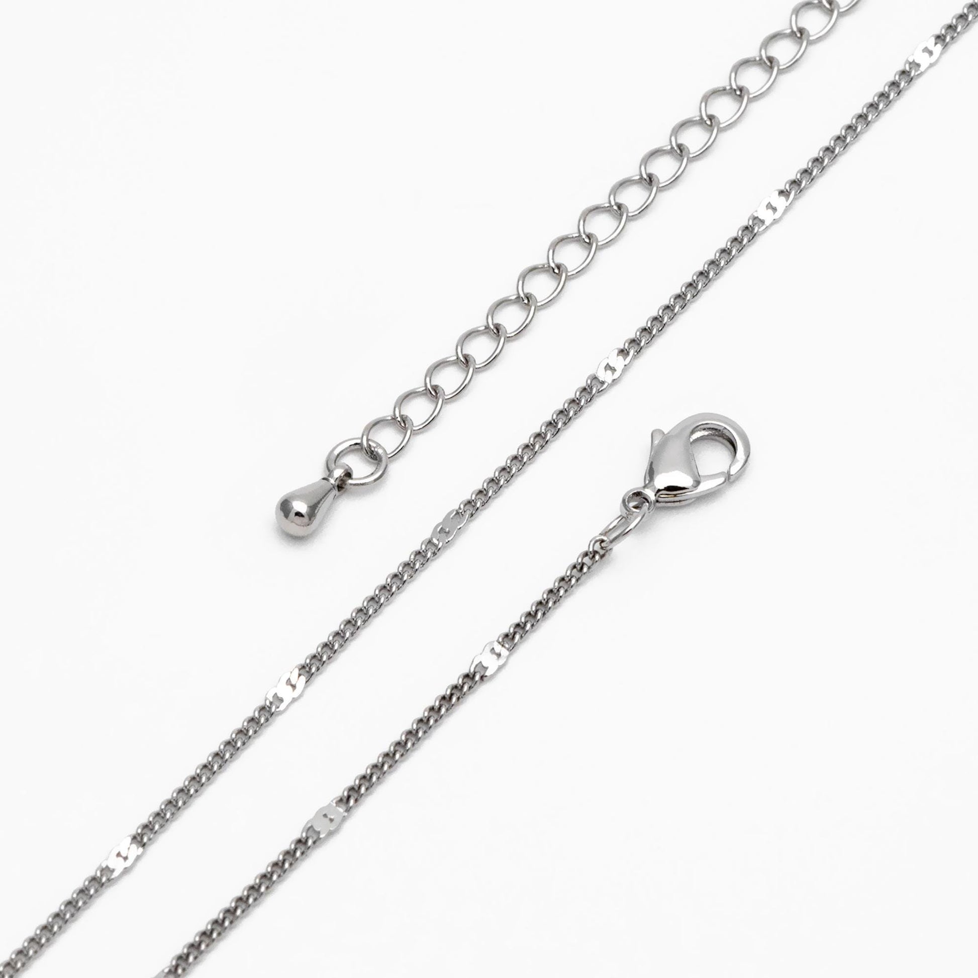 Dainty Gold/ Silver Curb Chains 1.3mm, Finished Bracelet/ Anklet/ Necklace with Adjustable Extender, Ready to Wear (#LK-128)