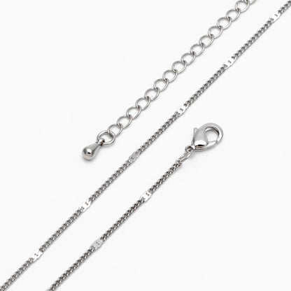 Dainty Gold/ Silver Curb Chains 1.3mm, Finished Bracelet/ Anklet/ Necklace with Adjustable Extender, Ready to Wear (#LK-128)