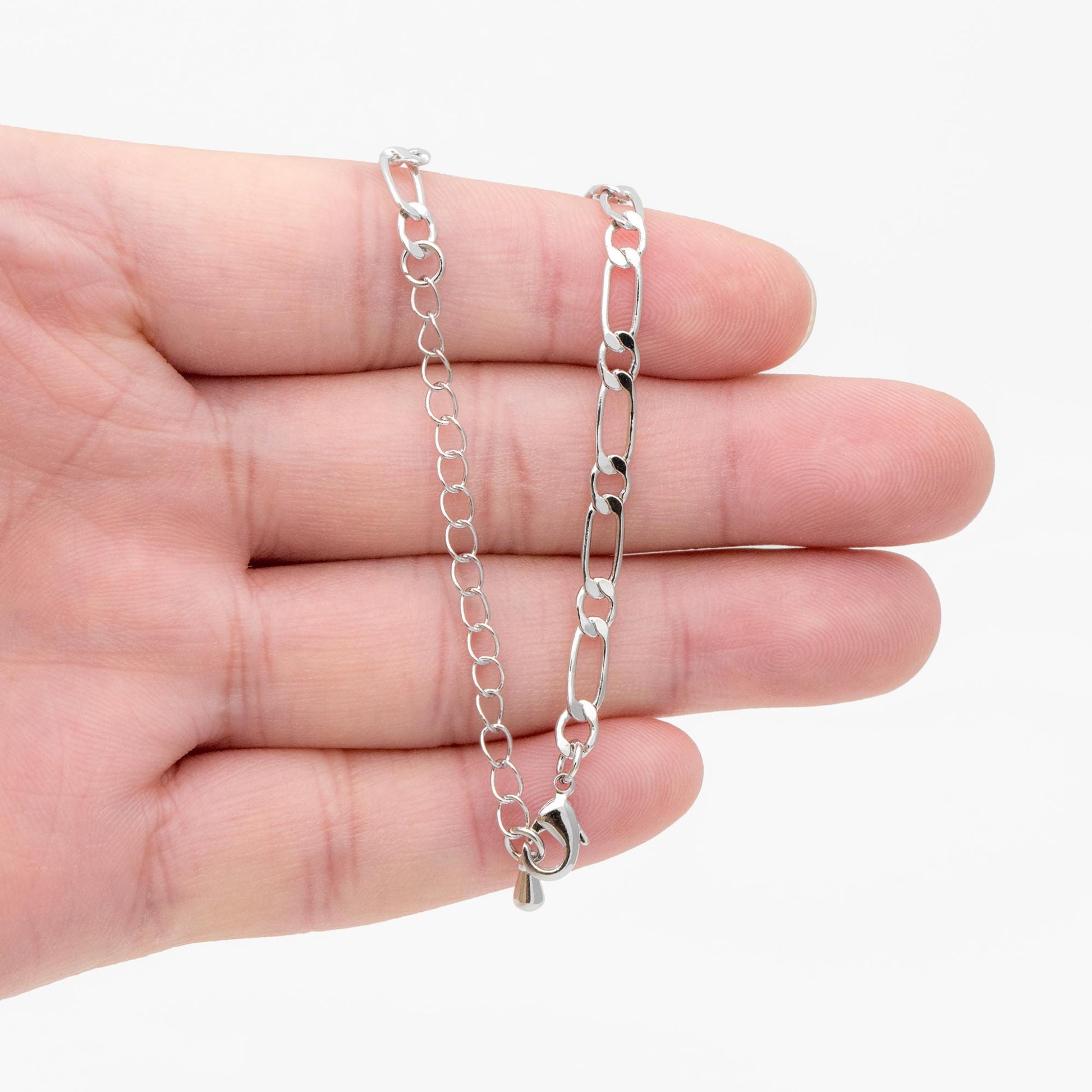 Gold/ Silver Tone Oval Cable Chains, Finished Necklace with Extender Chain, Ready to Wear, 18-21 Inch Adjustable (#LK-384)