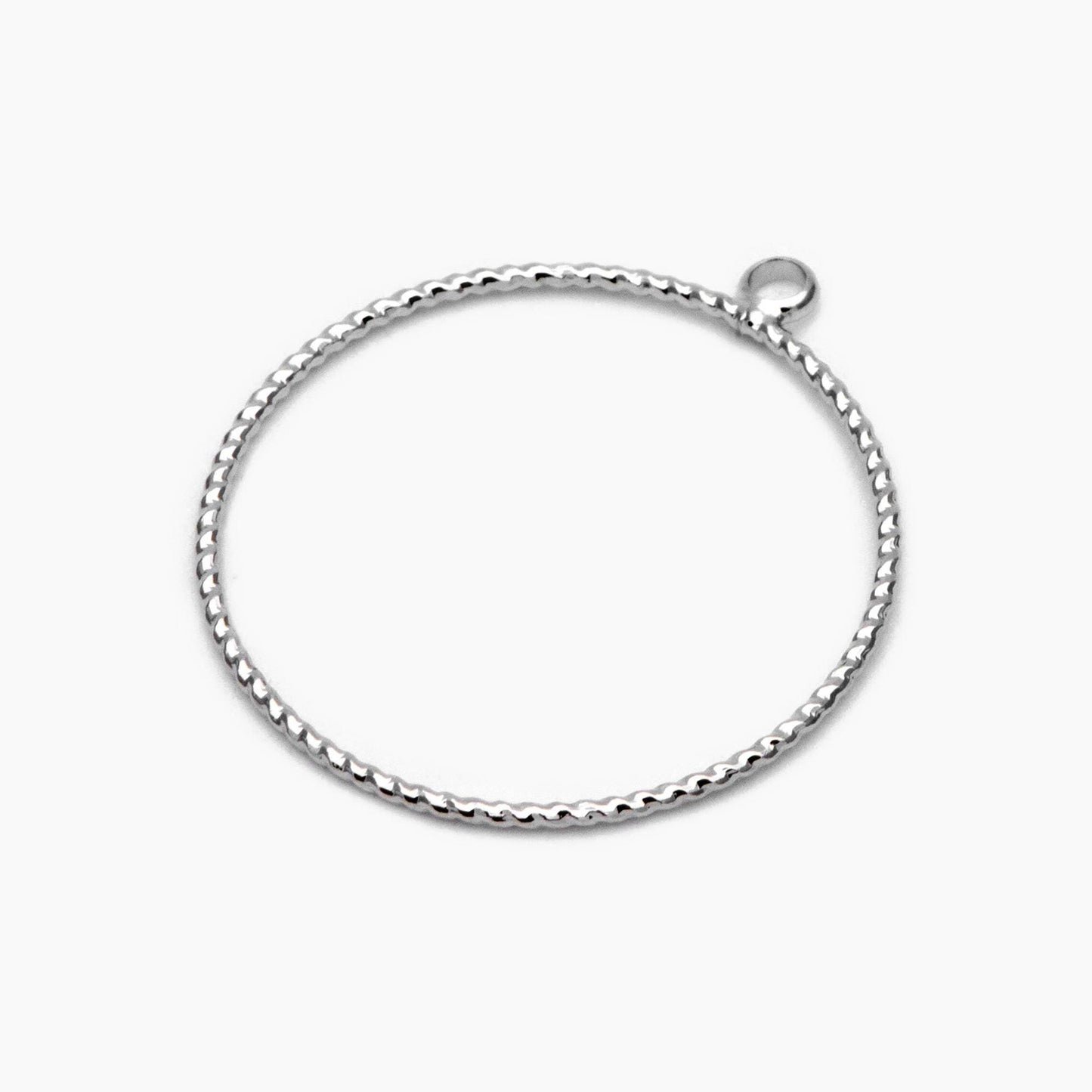 10pcs Gold/ Silver Tone Round Circle Pendants 20/ 22/ 25mm, Gold/ Rhodium plated Brass Ring Charms, Geometric Loop Pendants (GB-211)