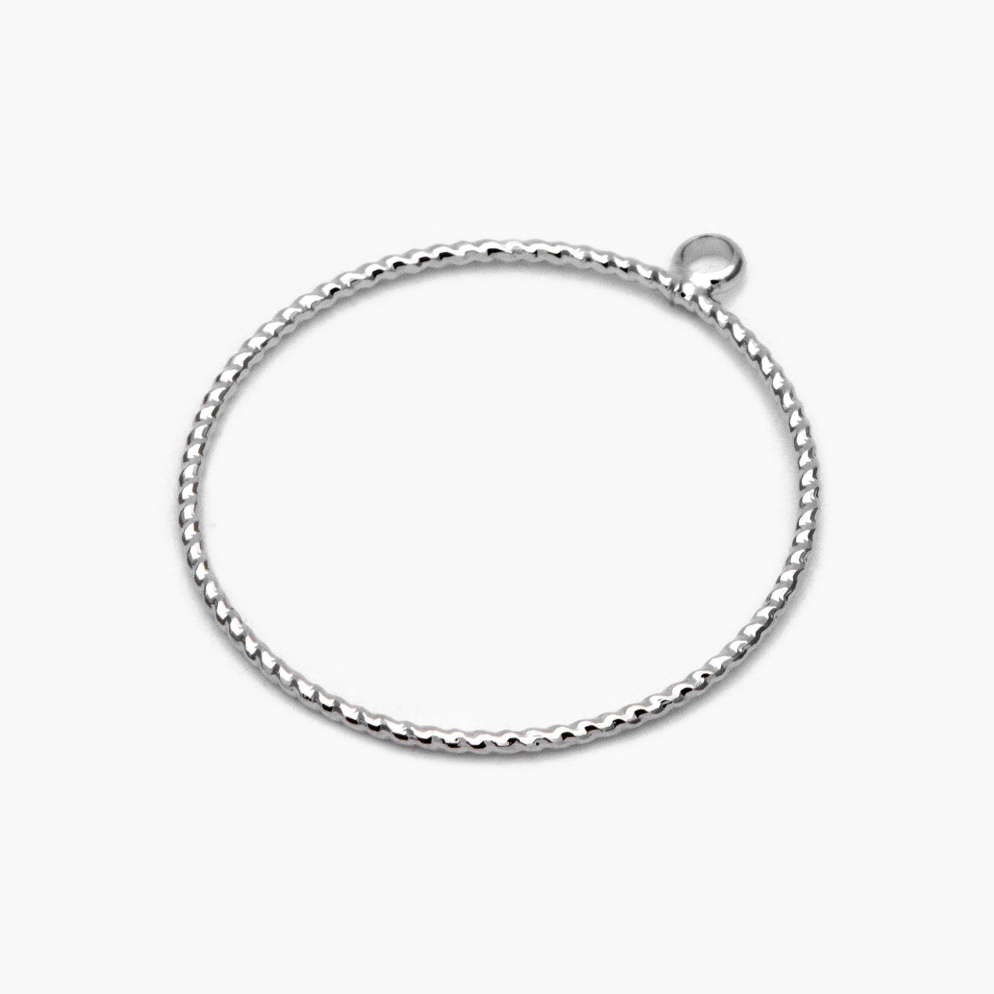 10pcs Gold/ Silver Tone Round Circle Pendants 20/ 22/ 25mm, Gold/ Rhodium plated Brass Ring Charms, Geometric Loop Pendants (GB-211)