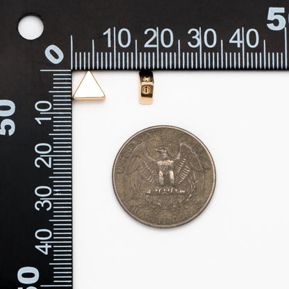 10pcs Gold plated Brass Triangle Spacer Beads Charms 7mm (GB-629)