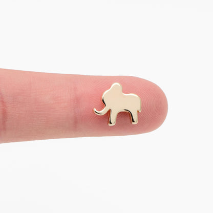 10pcs Gold Elephant Spacer Beads 11x12mm, Jewelry Making, Diy Material, Jewelry Supplies (GB-2153)