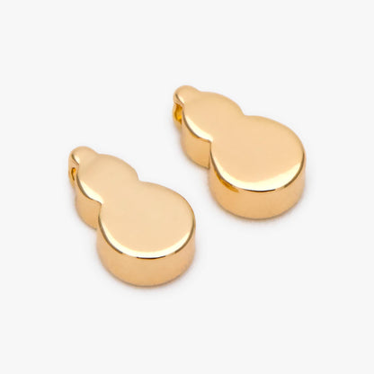 20pcs Gold Gourd Spacer Beads 8x5mm, Mini Gourd Charm Pendants (GB-2476)