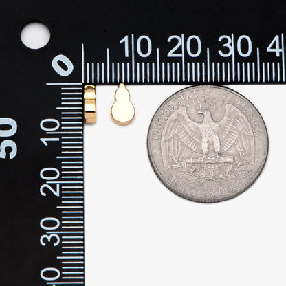 20pcs Gold Gourd Spacer Beads 8x5mm, Mini Gourd Charm Pendants (GB-2476)