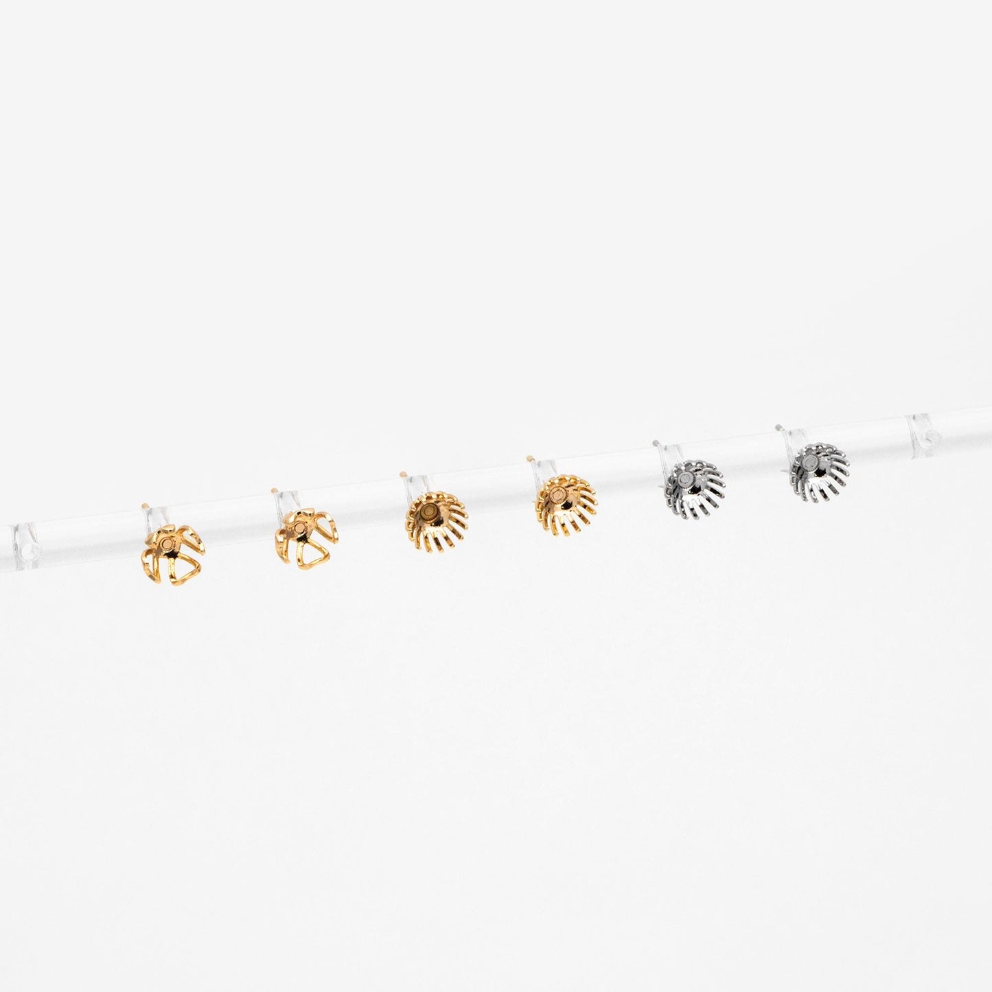 10pcs Gold/ Silver Tone Earring Post Studs with 5.5mm Pad (GB-267)