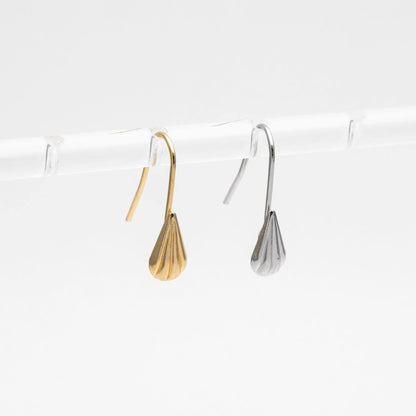 10pcs Gold/ Rhodium plated Brass Shell Earring Hook with Loop, Simple Earwires Earring Components (GB-2968)