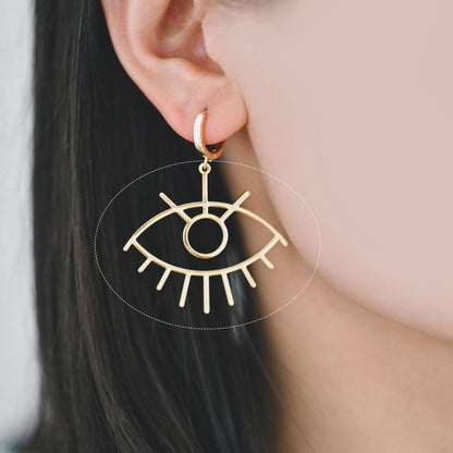 4pcs Gold Evil Eye Charm, 18K Gold plated Brass Eye Pendants (GB-1435)