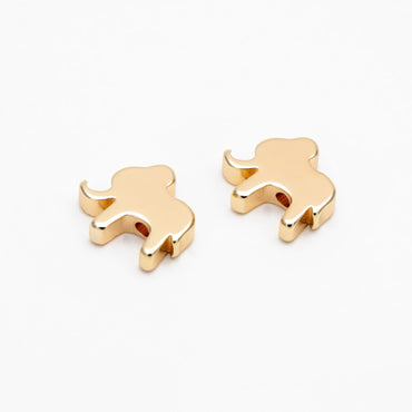 10pcs Gold Elephant Spacer Beads 11x12mm, Jewelry Making, Diy Material, Jewelry Supplies (GB-2153)