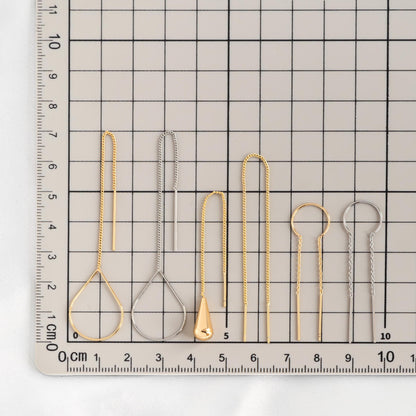 10pcs Gold/ Silver Ear Threader Earrings, Minimalist Style (GB-1735)