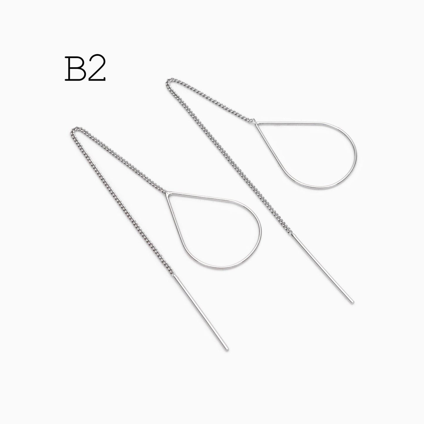 10pcs Gold/ Silver Ear Threader Earrings, Minimalist Style (GB-1735)