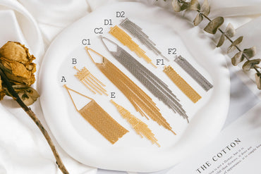 4pcs Gold/ Silver Tone Chain Long Tassels, 18K Gold/ Rhodium plated Brass Tassel, Earring Charm Pendants (GB-945)