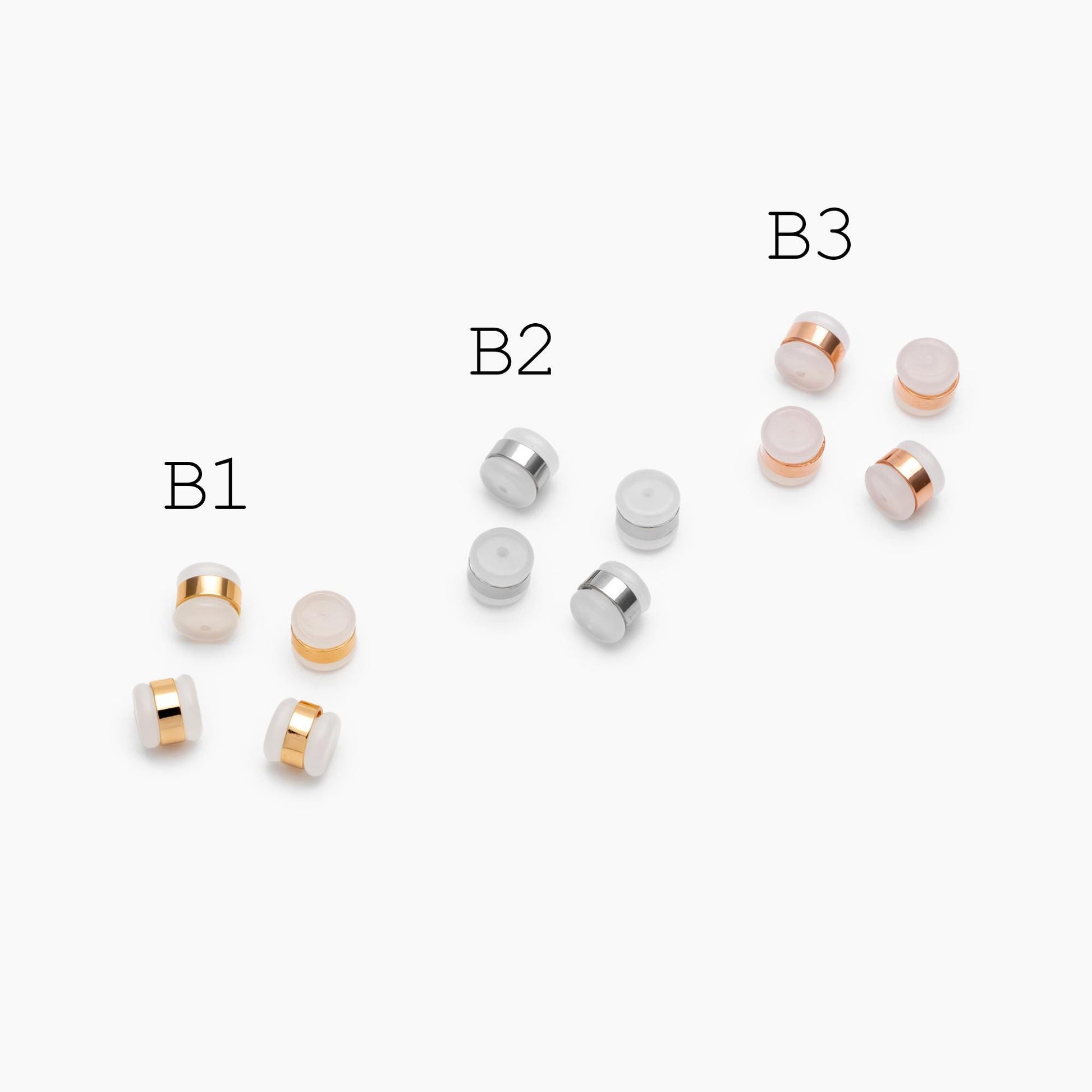 20pcs Gold/ Rhodium plated Ear Nuts, Earring Back Stoppers, Jewelry Findings Wholesale (#GB-651)