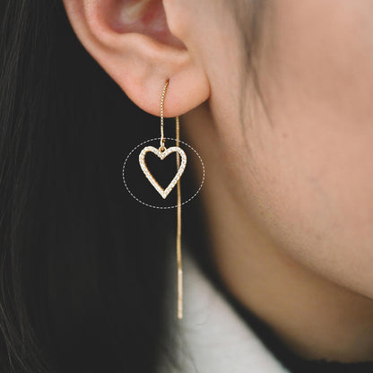 4pcs Gold/ Silver Tone Heart Charms, 18K Gold/ Rhodium plated Brass, Dainty Heart Pendants (GB-2782)