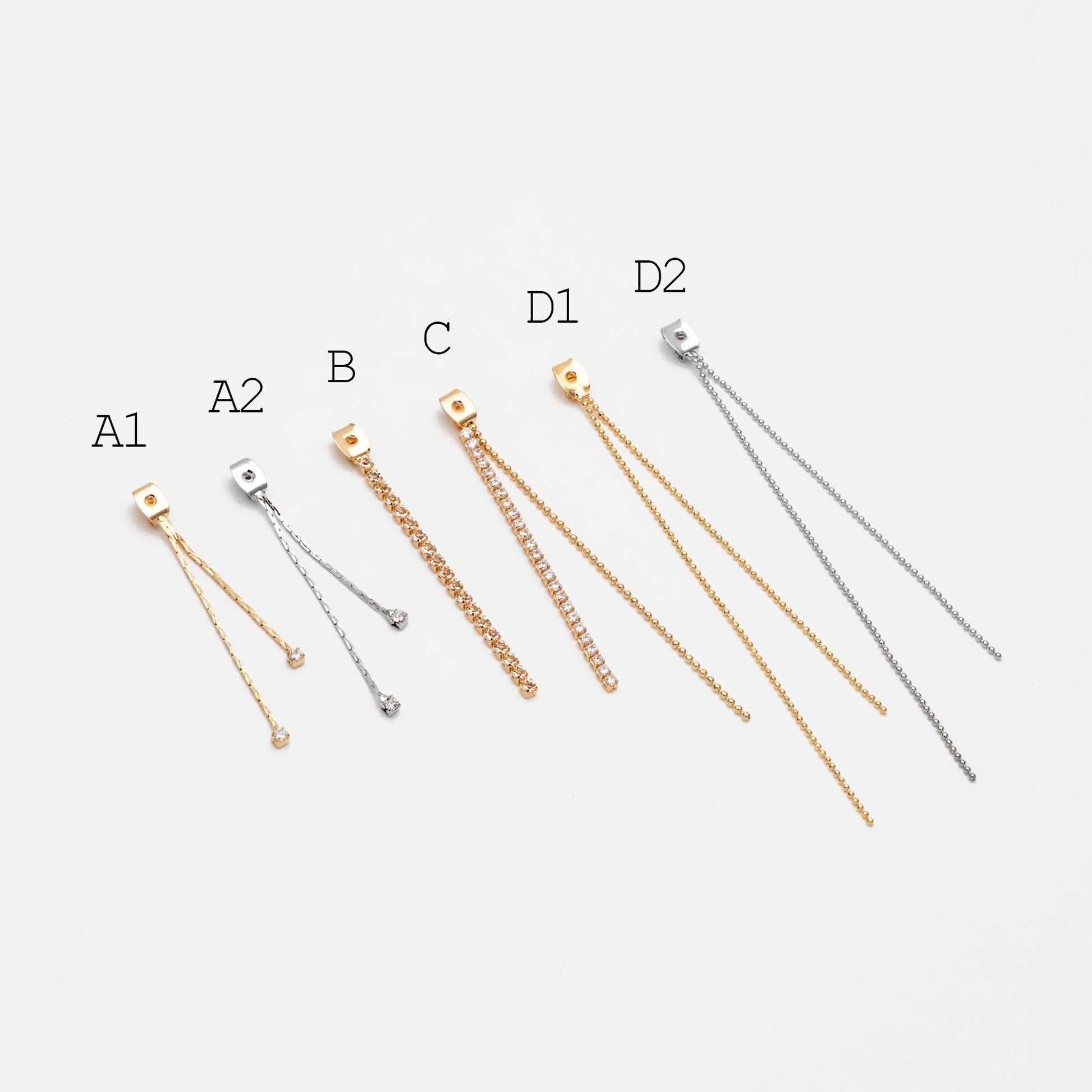 10pcs Trendy Tassel Ear Nuts, Tassel Ear Back Stoppers (GB-245)