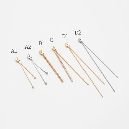 10pcs Trendy Tassel Ear Nuts, Tassel Ear Back Stoppers (GB-245)