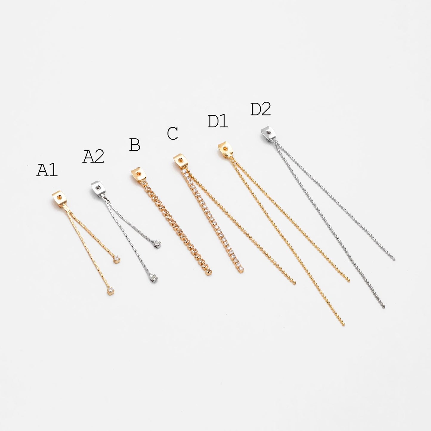 10pcs Trendy Tassel Ear Nuts, Tassel Ear Back Stoppers (GB-245)