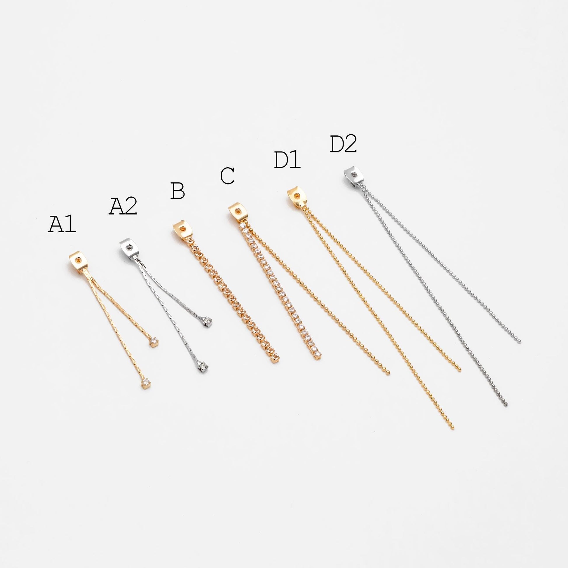 10pcs Trendy Tassel Ear Nuts, Tassel Ear Back Stoppers (GB-245)