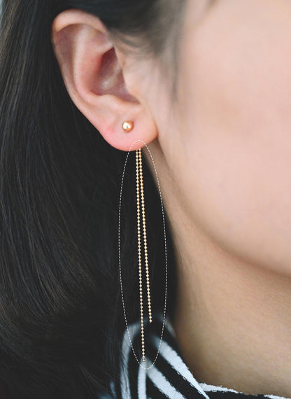 10pcs Trendy Tassel Ear Nuts, Tassel Ear Back Stoppers (GB-245)