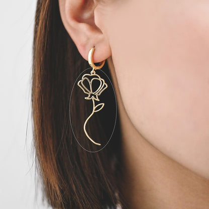 10pcs Gold Flower Leaf Charms, 18K Gold plated Brass, Dainty Earring Pendants (GB-4425)