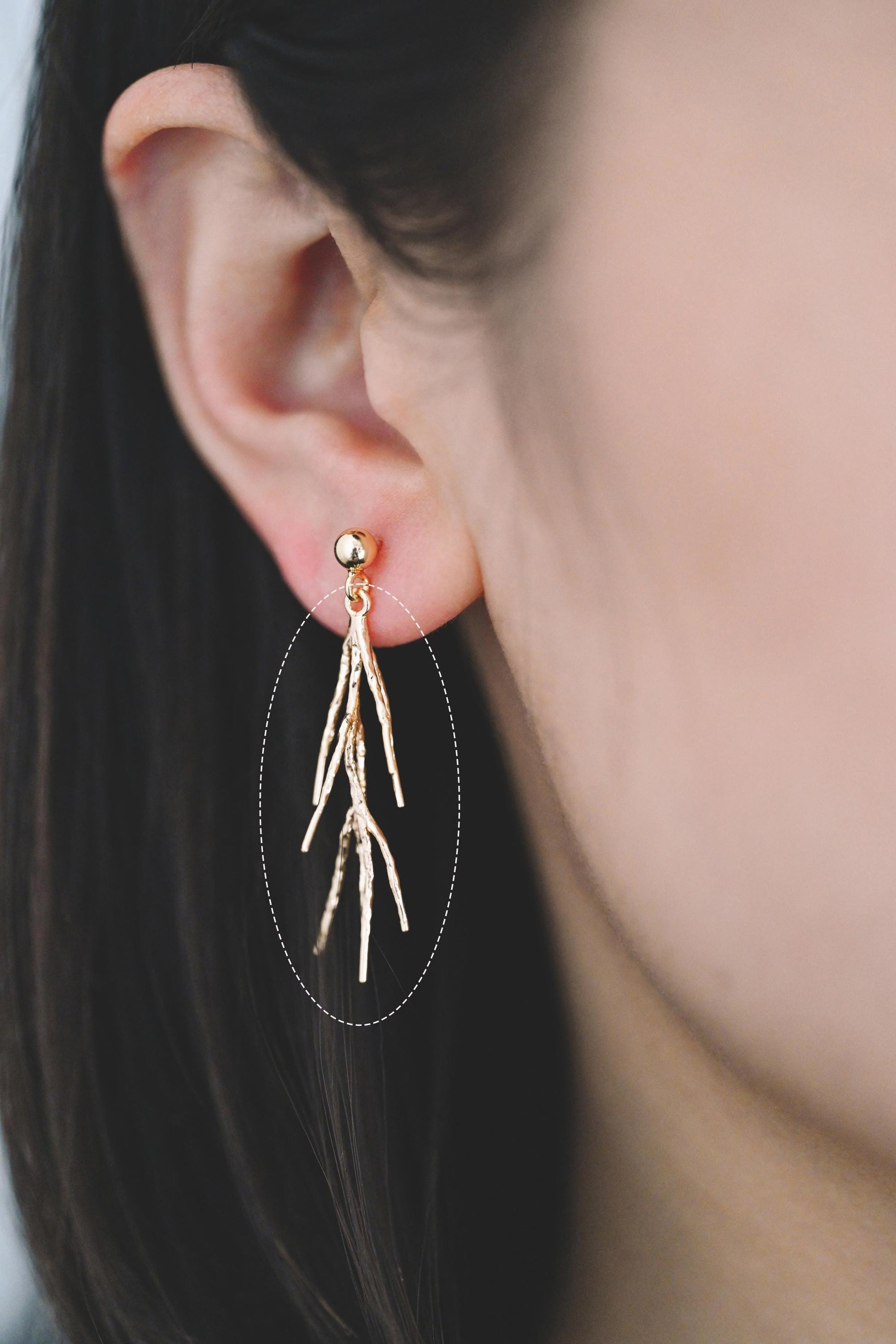 4pcs Gold Branch Charms , Real Gold Plated Brass, Christmas Pendants, Jewelry Making, Diy Material, Jewelry Supplies (GB-2672)