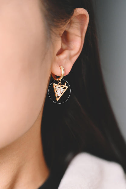 4pcs Gold Knot Triangle/ Circle/ Heart Charms, Earring Findings, Jewelry Making, Diy Material, Jewelry Supplies (GB-2125)