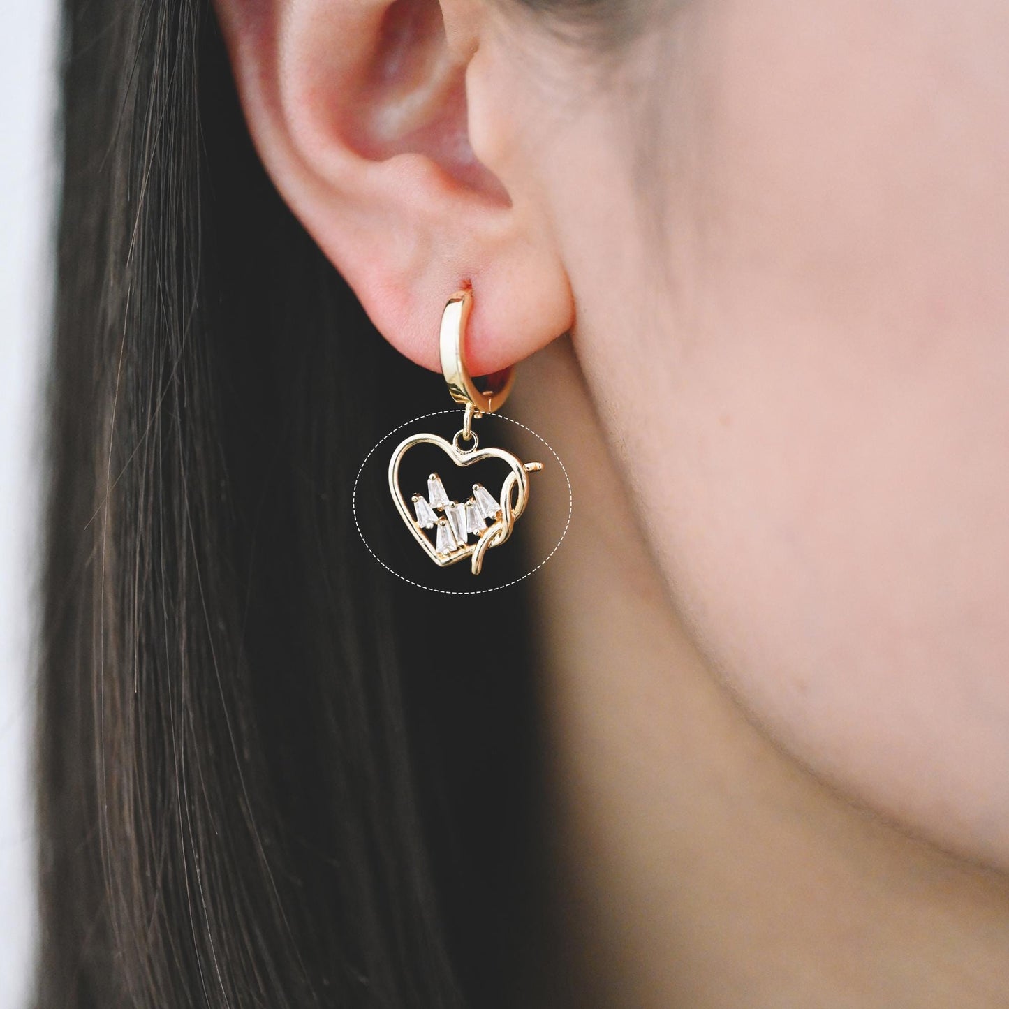 4pcs Gold Knot Triangle/ Circle/ Heart Charms, Earring Findings, Jewelry Making, Diy Material, Jewelry Supplies (GB-2125)