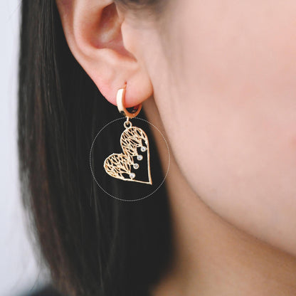 4pcs CZ Pave Geometric Charms: 18K Gold/Rhodium Plated Brass, DIY Jewelry Pendants (GB-2273)