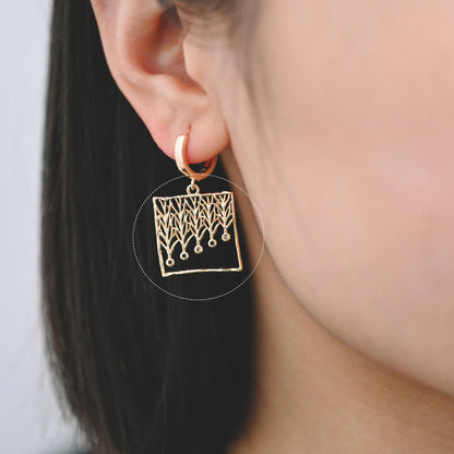 4pcs CZ Pave Geometric Charms: 18K Gold/Rhodium Plated Brass, DIY Jewelry Pendants (GB-2273)