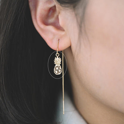 4pcs Gold/ Silver Tone Pineapple Charms , 18K Gold/ Rhodium plated Brass Pineapple Pendants (GB-4095)