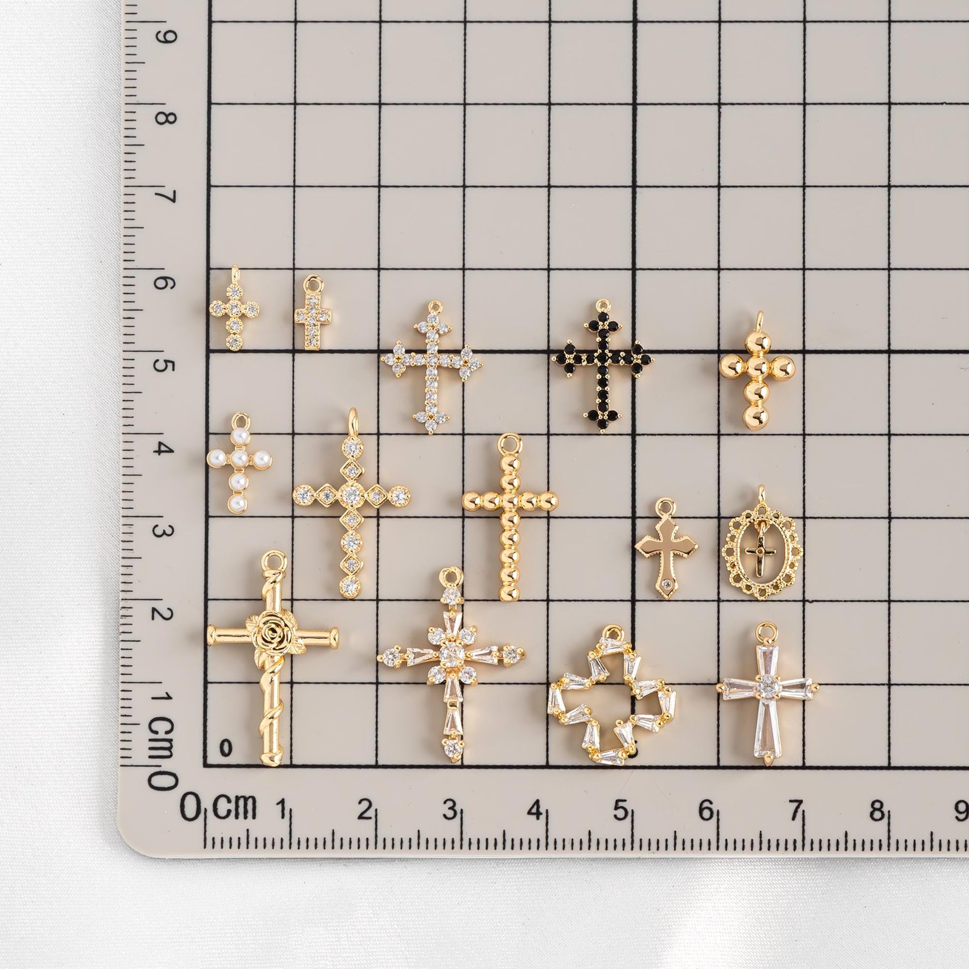 4pcs Cross Charm, Tiny Cross Charm, Cross Pendant, Cross Necklace Charm(GB-2731)