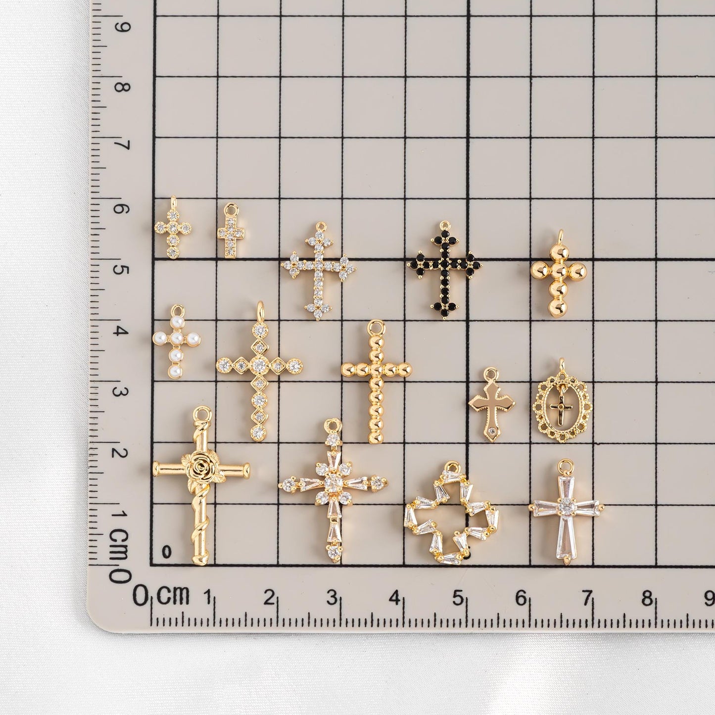 4pcs Cross Charm, Tiny Cross Charm, Cross Pendant, Cross Necklace Charm(GB-2731)