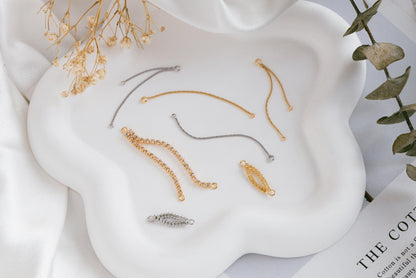 10pcs Gold/ Silver Tassel Charms, Tassel Connectors with Jump Rings (GB-244)