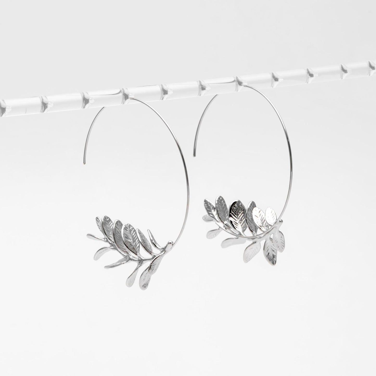 4pcs Gold/ Silver Tone Leaf Ear Hooks, Dainty Branch Earring (GB-4653)