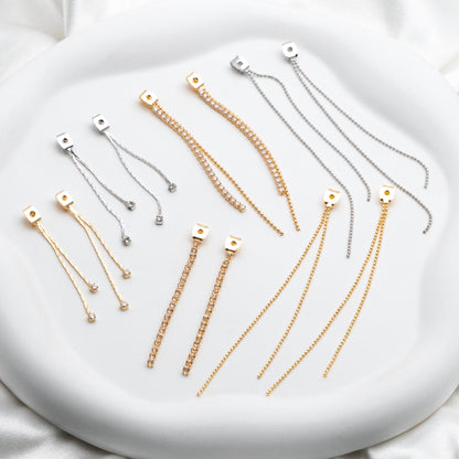 10pcs Trendy Tassel Ear Nuts, Tassel Ear Back Stoppers (GB-245)