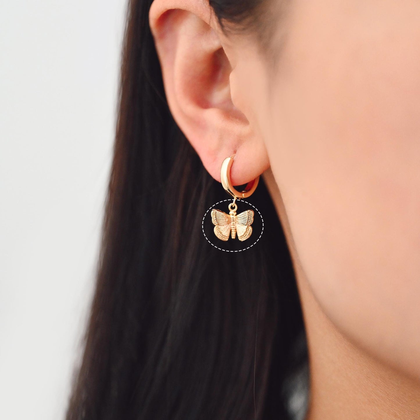 4pcs Delicate Butterfly Charms for Jewelry Making, Gold plated Butterfly Pendants (GB-3561)