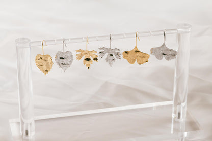 4pcs Gold/ Silver Tone Leaf Ear Hooks, Simple Earwires Earring Components (GB-3323)